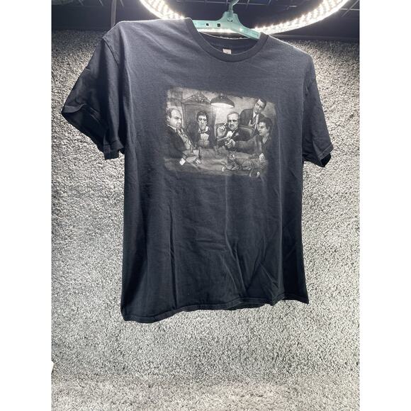 Mens Art T Shirt Black Mob Mafia Movies Godfather Scarface Casual XLarge - Picture 8 of 11